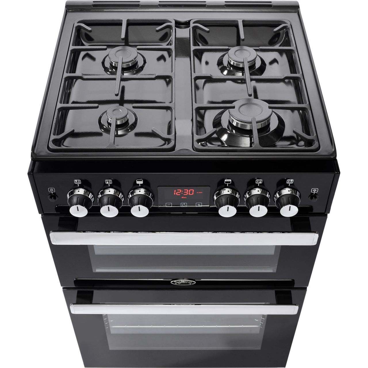 Black gas cooker 60cm 2024 with lid